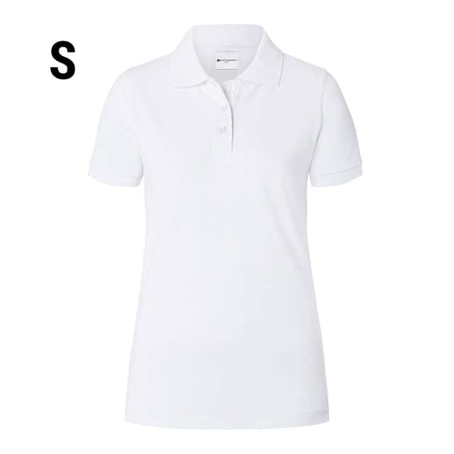 KARLOWSKY | Damen Workwear Poloshirt Basic - Weiß - Größe: S