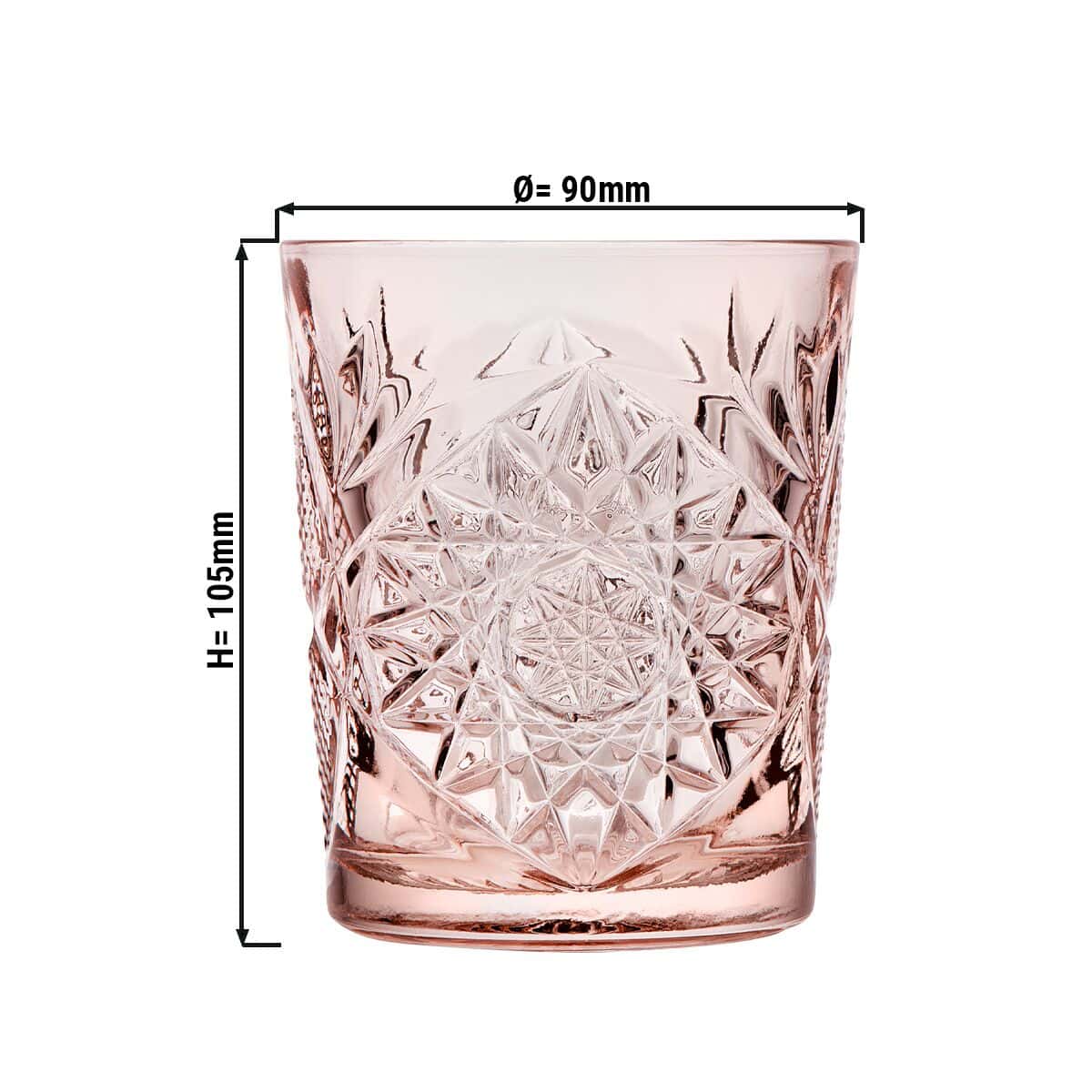 (12 Stück) Allzweck Trinkglas - HOBSTAR - 350 ml - Rose