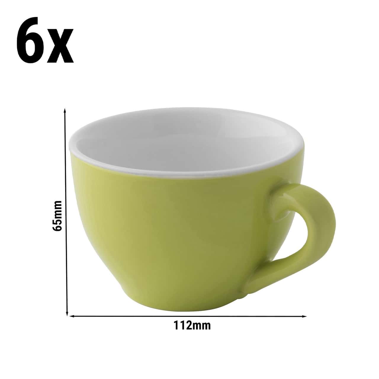 (6 Stück) COLORS - Cappuccinotasse - 180ml  - Lime