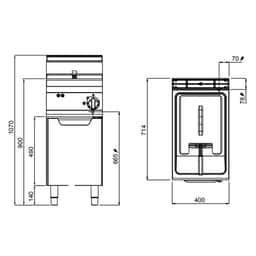 Elektrická fritéza 10L (9 kW)