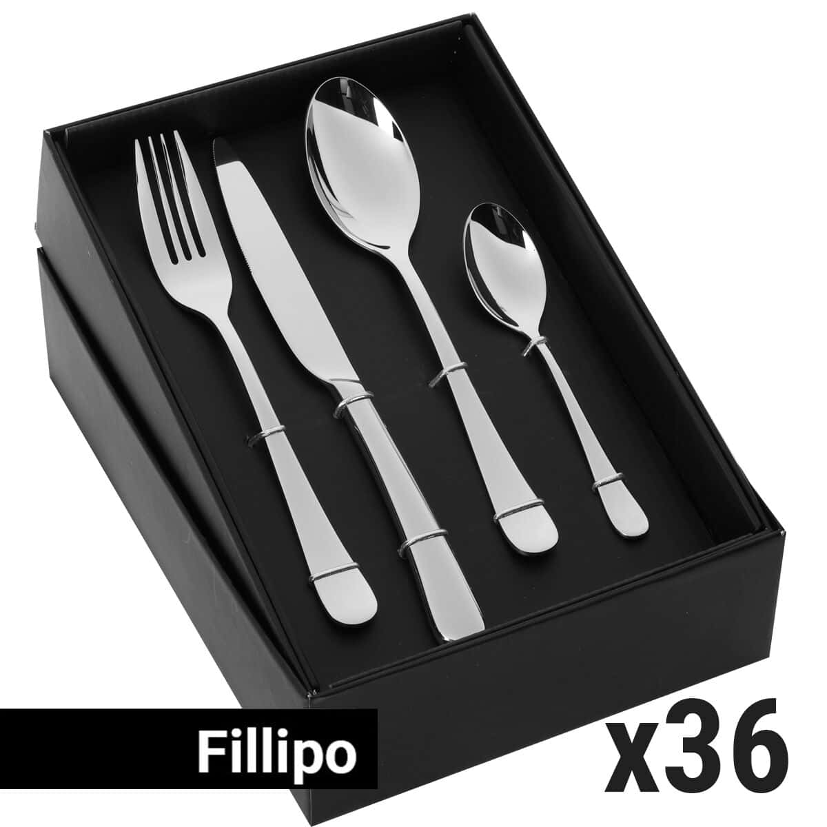 (144 Stück) Besteckset Fillipo - 144 tlg. - Für 36 Personen