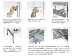 Aluminium Grundregal - 780 x 1800 mm