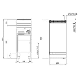 Gas Bratplatte - 10 kW - Glatt