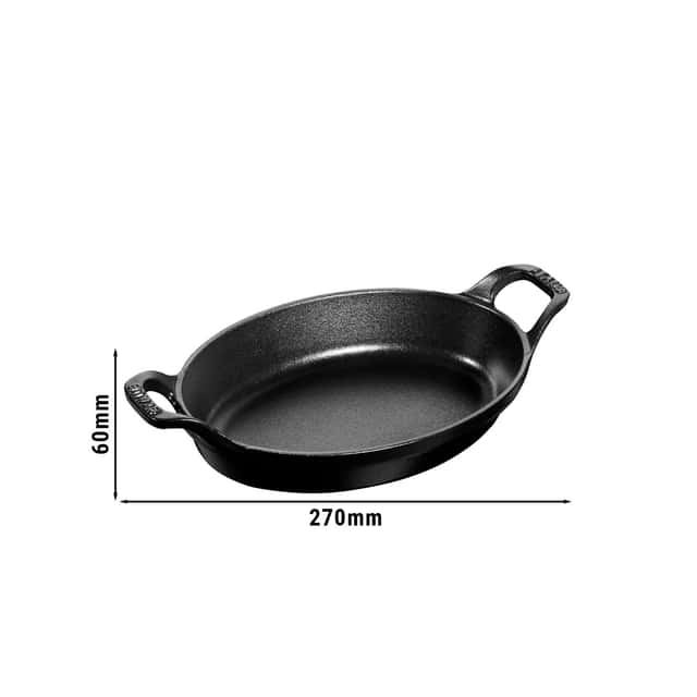 STAUB | SPECIALITIES - Auflaufform - oval - 210mm - Gusseisen - Schwarz