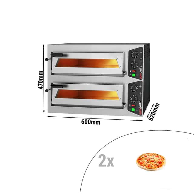 Elektro Pizzaofen - 1+1x 35cm - Manuell