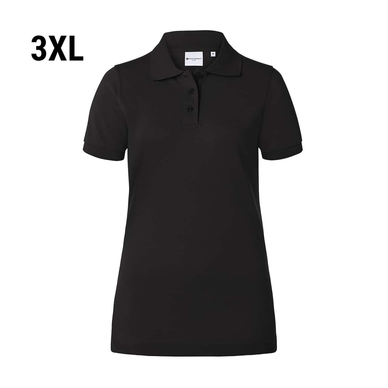 KARLOWSKY | Damen Workwear Poloshirt Basic - Schwarz - Größe: 3XL