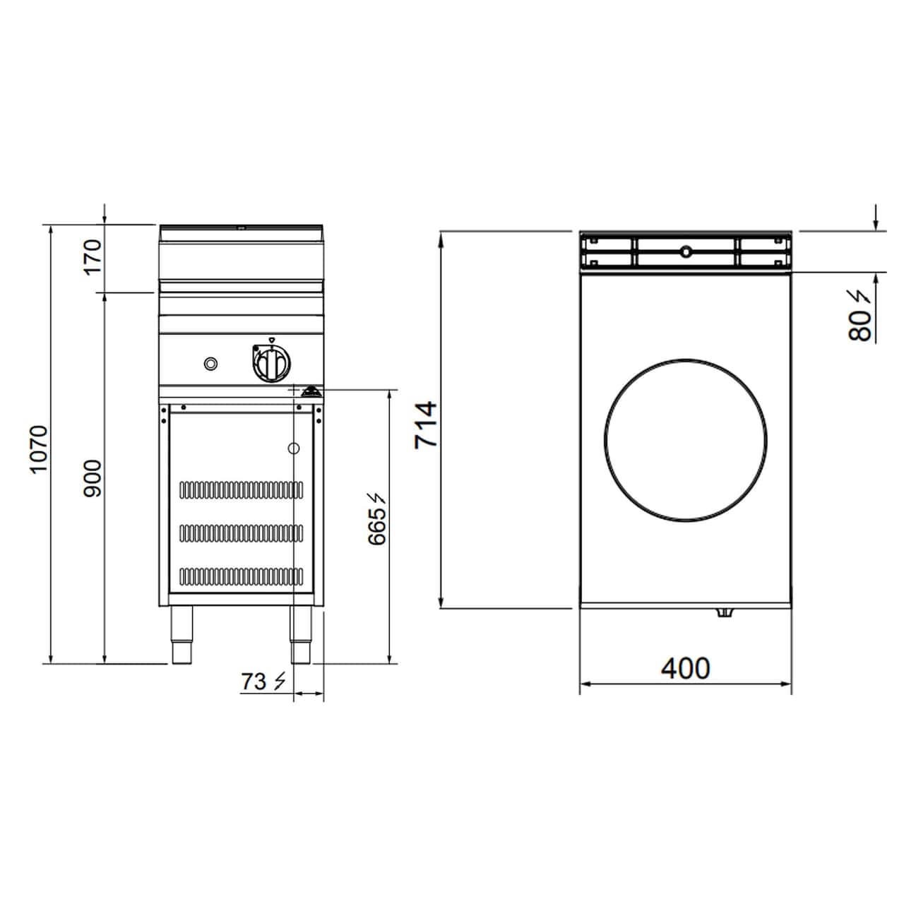 Induktionswok - 3,5 kW