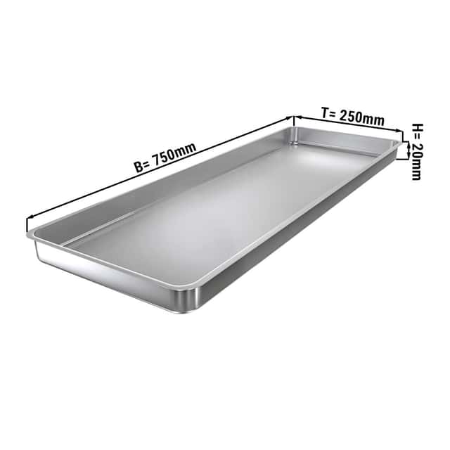 Ausstell-/Auslageblech mit Rand - 75 x 25 x 2 cm