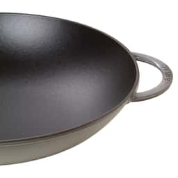 STAUB | SPECIALITIES - Wok mit Glasdeckel - Ø 370mm - Gusseisen - Graphit-Grau