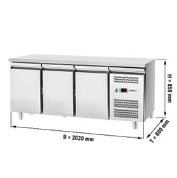 Bäckereikühltisch Eco - 2000x800mm - mit 3 Türen