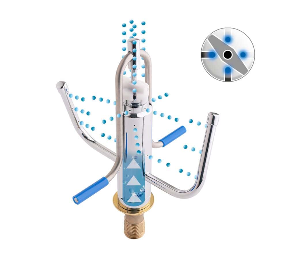 Behälter-, Gläser- & Kragendusche mit integr. Wasser-Stopp-Automatik