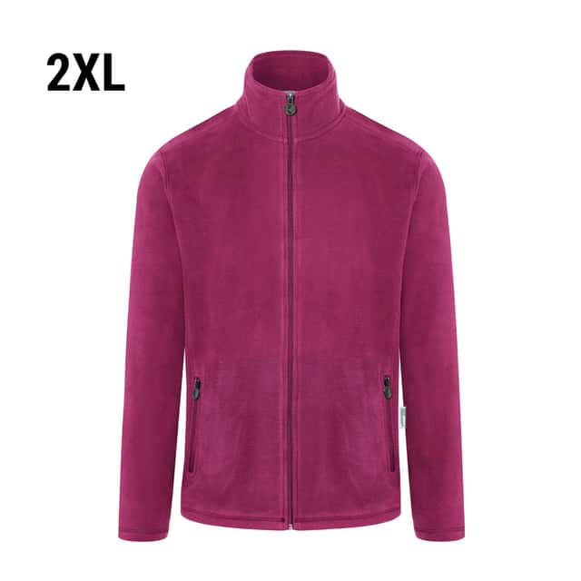 KARLOWSKY | Herren Workwear Fleecejacke Warm-Up - Fuchsia - Größe: 2XL