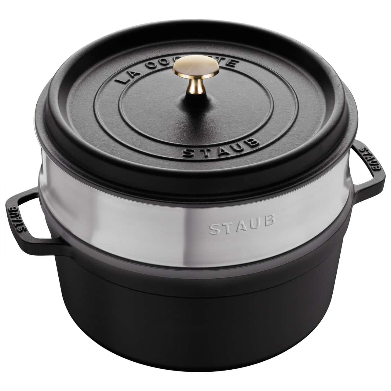 STAUB | LA COCOTTE - Cocotte mit Dämpfeinsatz - Ø 240mm - Gusseisen - Schwarz