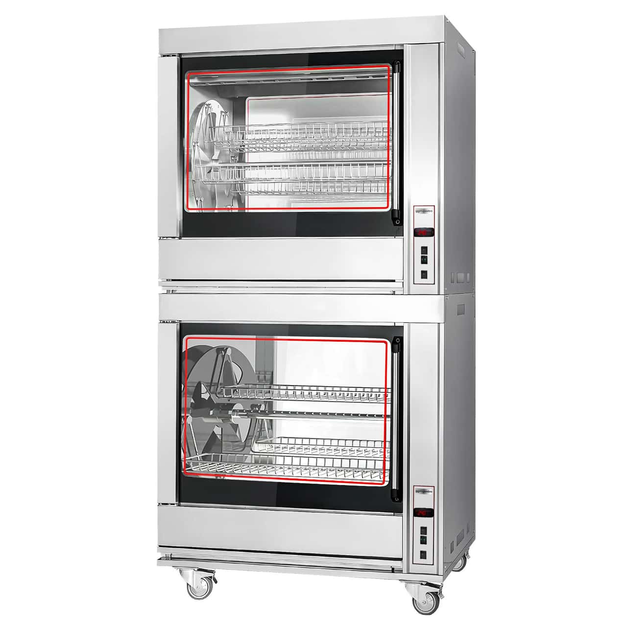 Elektro Rotations Hähnchengrill - 20kW - mit 14 Drehkörben für bis zu bis zu 84 Hähnchen