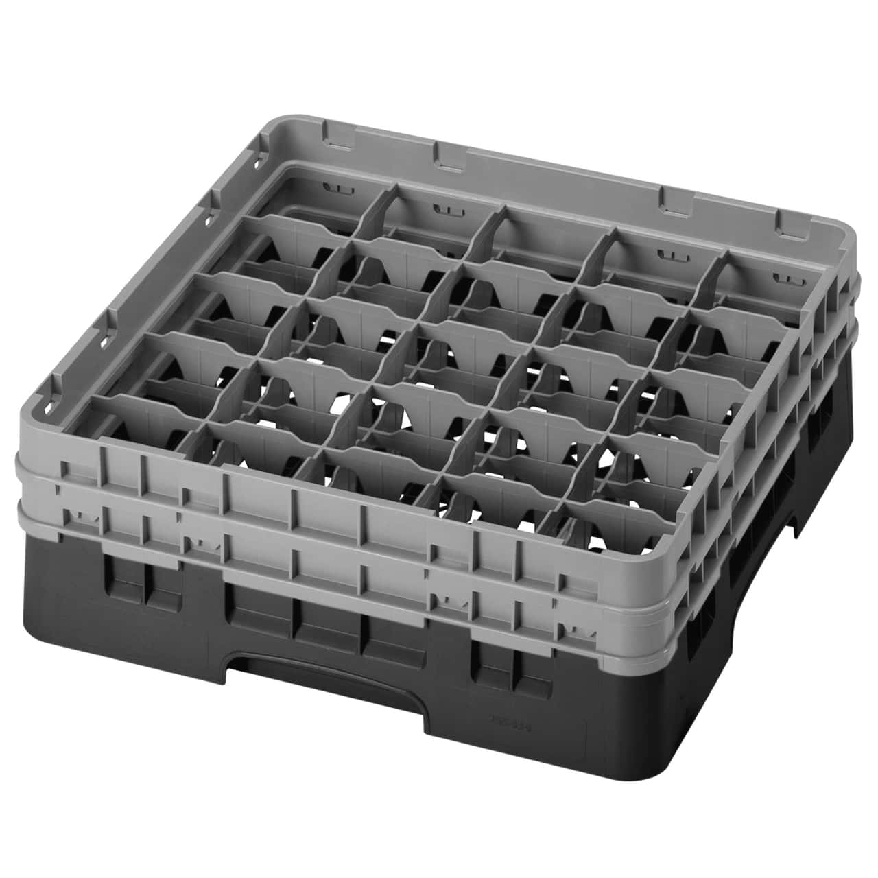 CAMBRO | CAMRACK® - Gläserspülkorb 1/1 - 25 Fächer - mit 2 Extender - 500x500mm - Schwarz