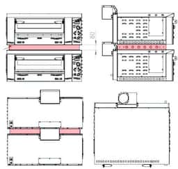 Plynová pec na pizzu - 9+9x 34 cm