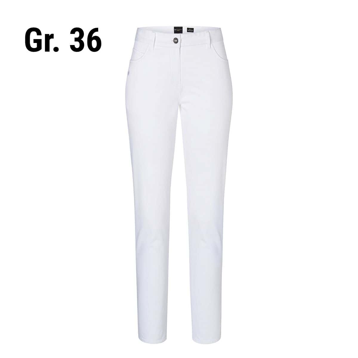 KARLOWSKY | Damen 5-Pocket-Hose - Weiß - Größe: 36