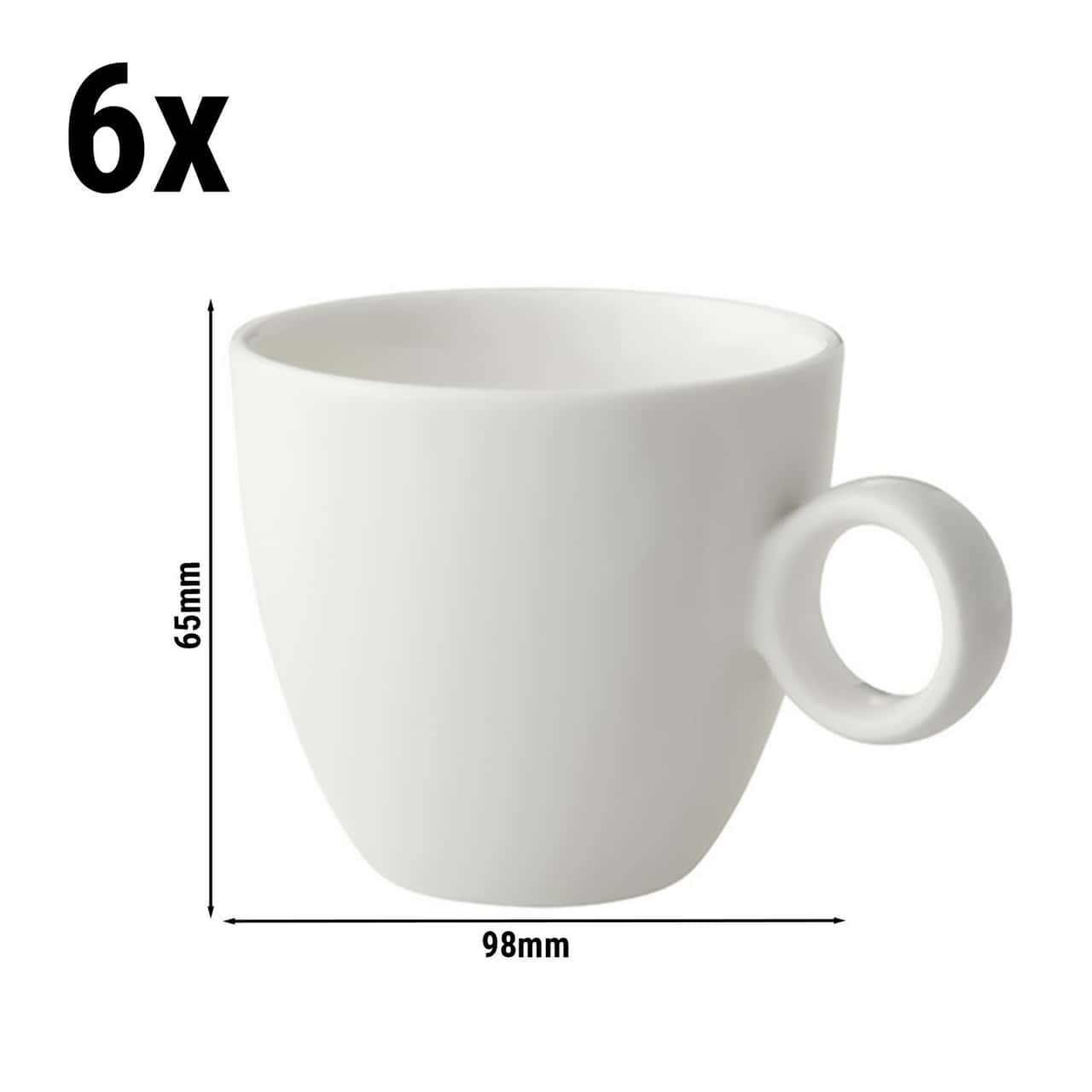 (6 Stück) BART - Kaffeetasse - 145ml - Elfenbein