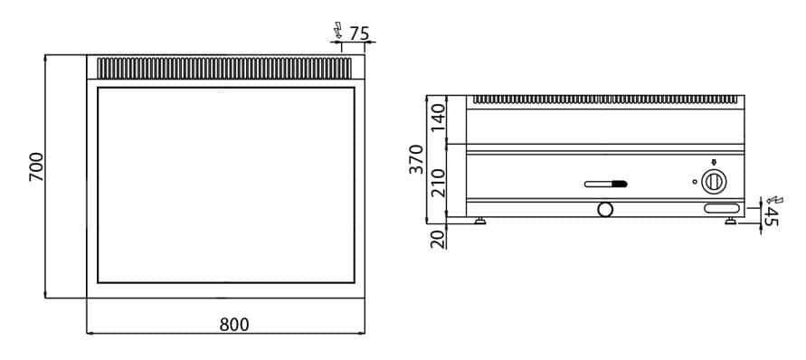 Bain Marie - 2x GN 1/1 nebo 4x GN 1/2 - vč. podstavce se 2 dvířky