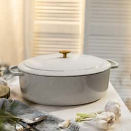 STAUB | LA COCOTTE - Cocotte - oval - 290mm - Gusseisen - Elfenbein-Weiß