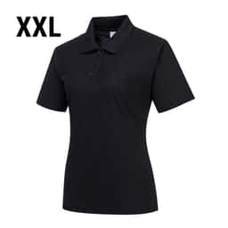 Damen Poloshirt - Schwarz - Größe: XXL