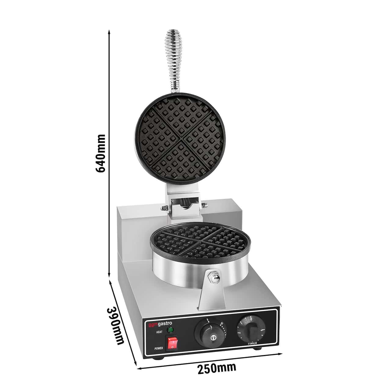 Waffeleisen - Einzeln - 1,3kW - Form: Rund - Ø 180mm