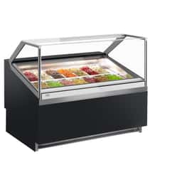 Ice cream counter IVY - 1200mm - Air circulation - for 14x 5 liter containers - Black