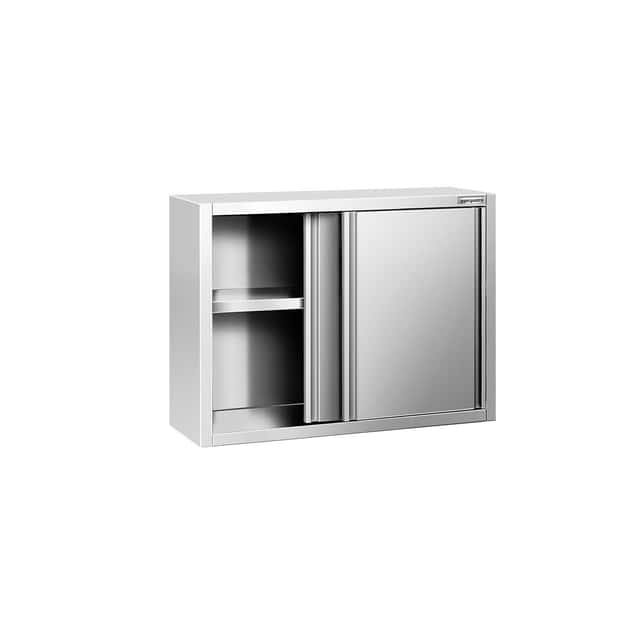 Edelstahl Wandhängeschrank PREMIUM - 1000x400mm - mit Schiebetür - 800mm hoch