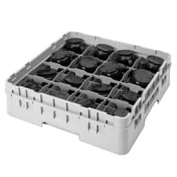 CAMBRO | CAMRACK® - Mycí koš na šálky 1/1 s 16 přihrádkami - 500x500mm - šedý