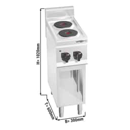 Elektroherd - 4 kW - 2 Platten Rund