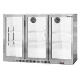 Barkühlschrank - 1330mm - 320 Liter - mit 3 Glasflügeltüren - Edelstahl