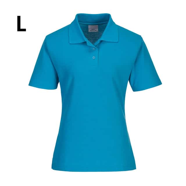 Damen Poloshirt - Wasserblau - Größe: L