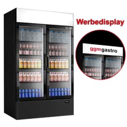 (3 Stück) Getränkekühlschrank - 3600 Liter - rahmenloses Design - 6 Glastüren & Werbedisplay