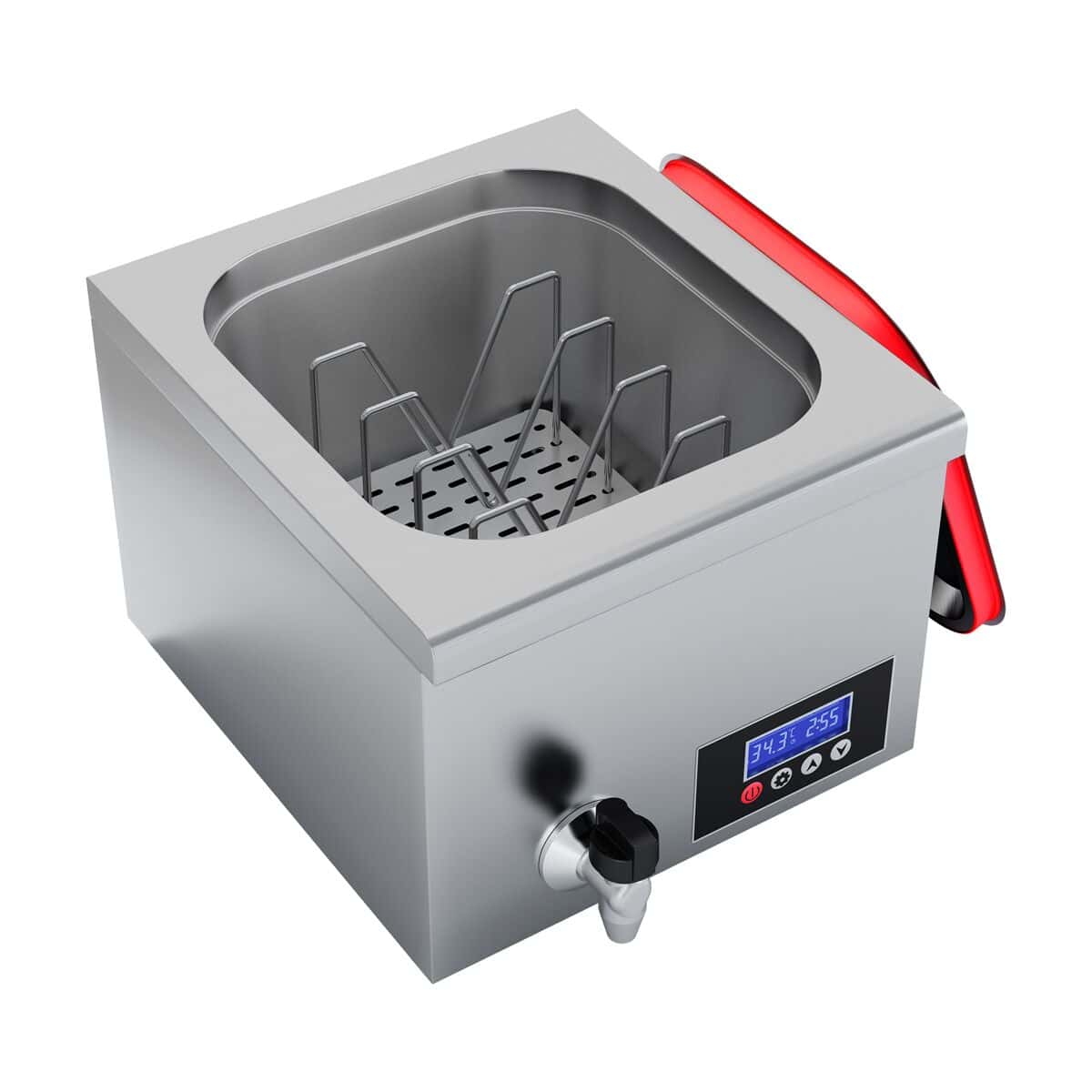 Sous-Vide-Garer - 16 Liter - 500 Watt - mit Ablasshahn & Deckel