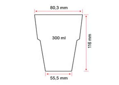 (50 Stück) Polycarbonat Glas - 250 ml