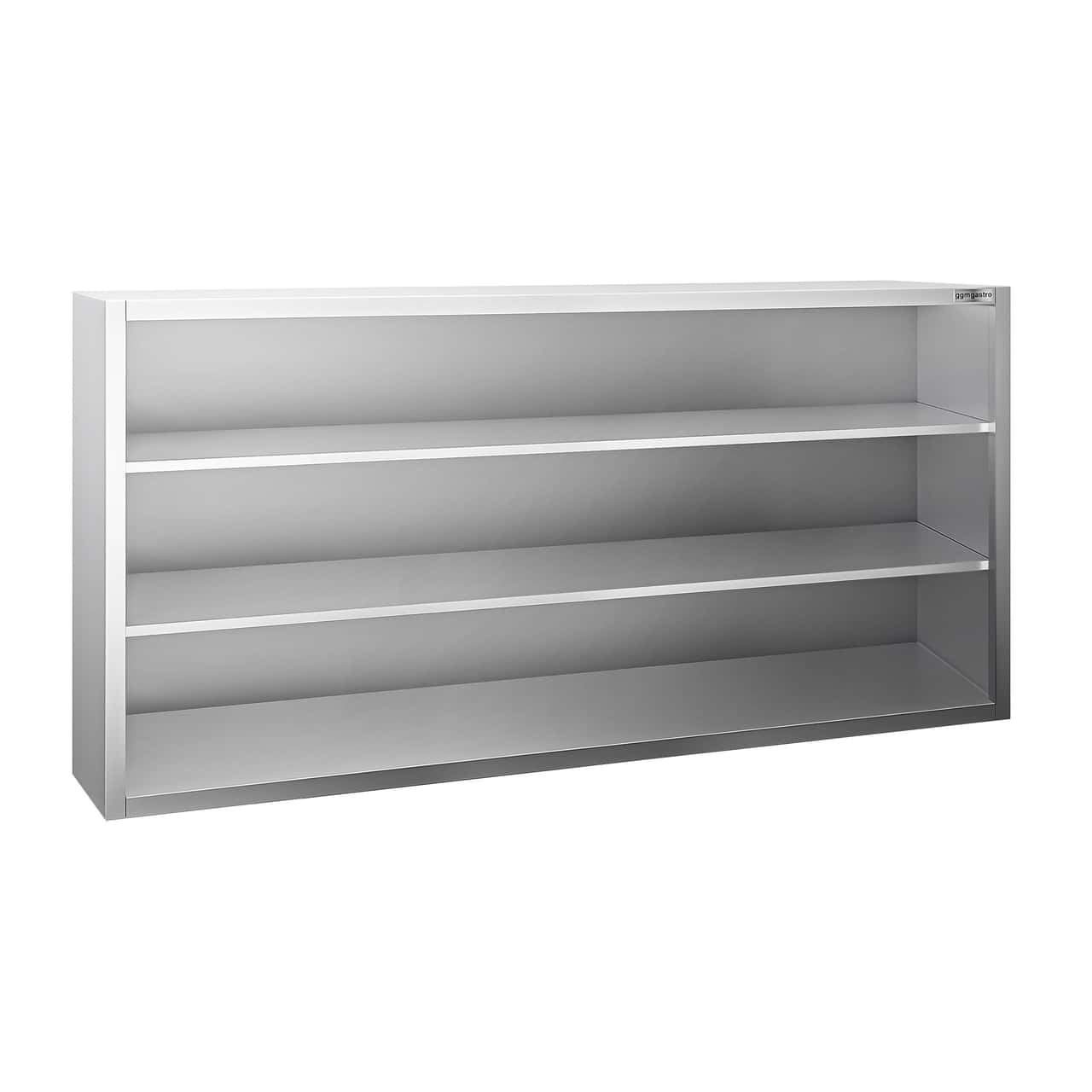 Edelstahl Wandhängeschrank PREMIUM - 2000x400mm - ohne Schiebetür - 1000mm hoch