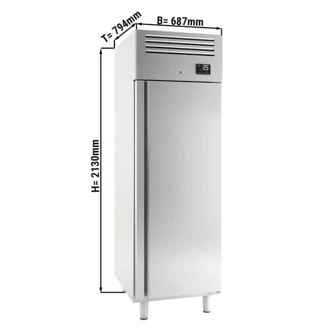 Bäckerei-Kühlschrank Edelstahl PREMIUM PLUS - EN 60x40 - 560 Liter - mit 1 Tür