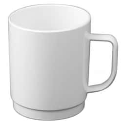 (50 Stück) Polycarbonat Tee-/Kaffeetasse, weiss - 250 ml