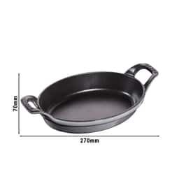 STAUB | SPECIALITIES - Ofenform - oval - 210mm - Gusseisen - Graphit-Grau