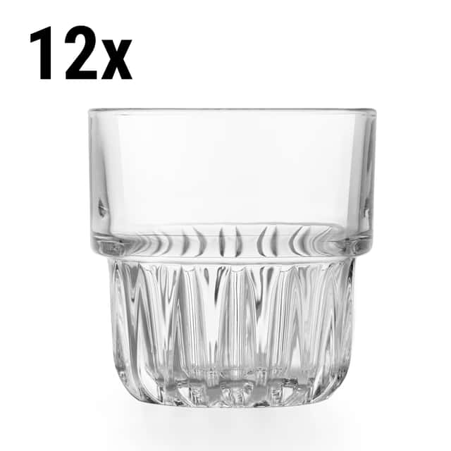 (12 Stück) Allzweck Trinkglas - EVEREST - 266 ml - Transparent