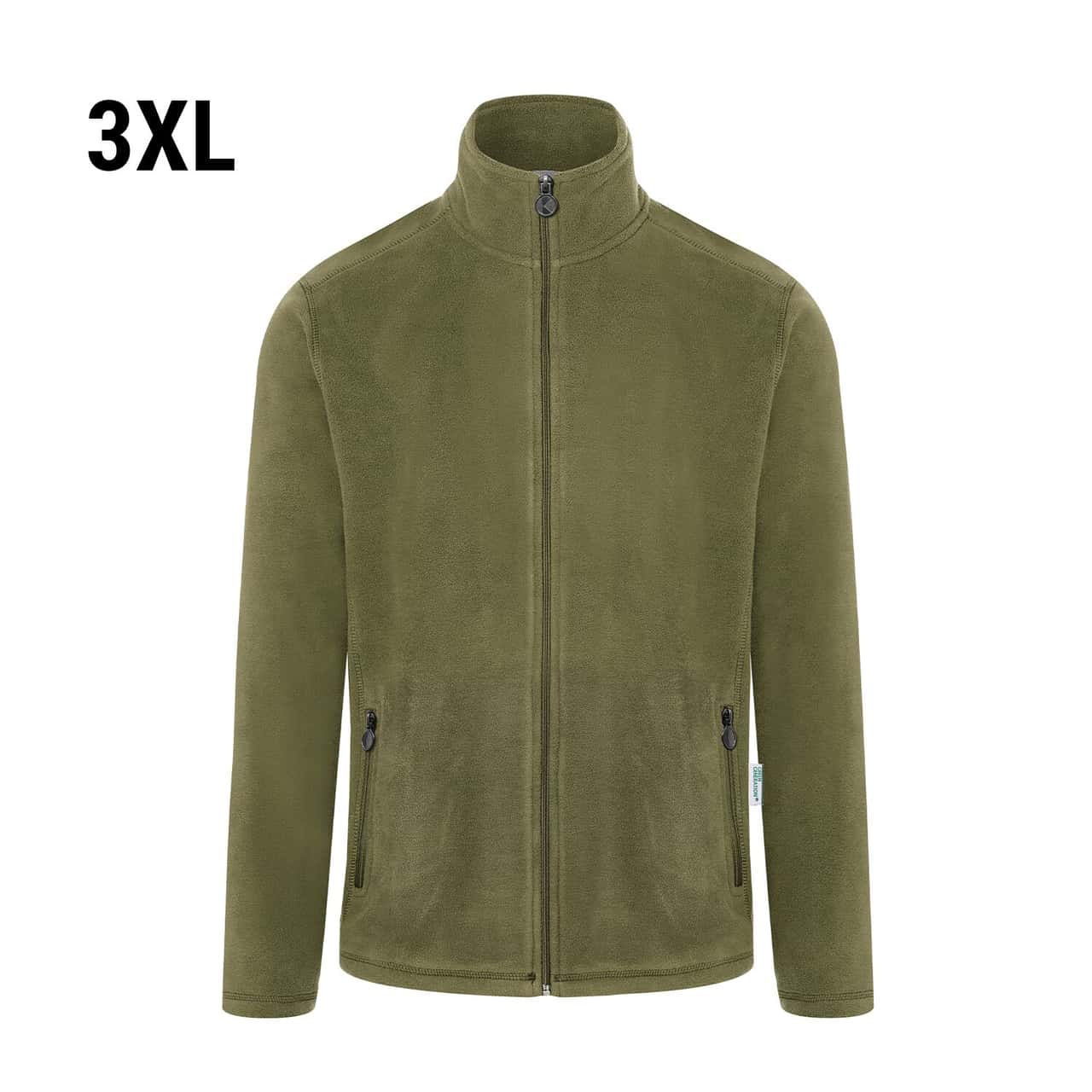 KARLOWSKY | Herren Workwear Fleecejacke Warm-Up - Moosgrün - Größe: 3XL