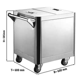 Mehlwagen / Zutatenwagen  - 156 Liter - aus Edelstahl