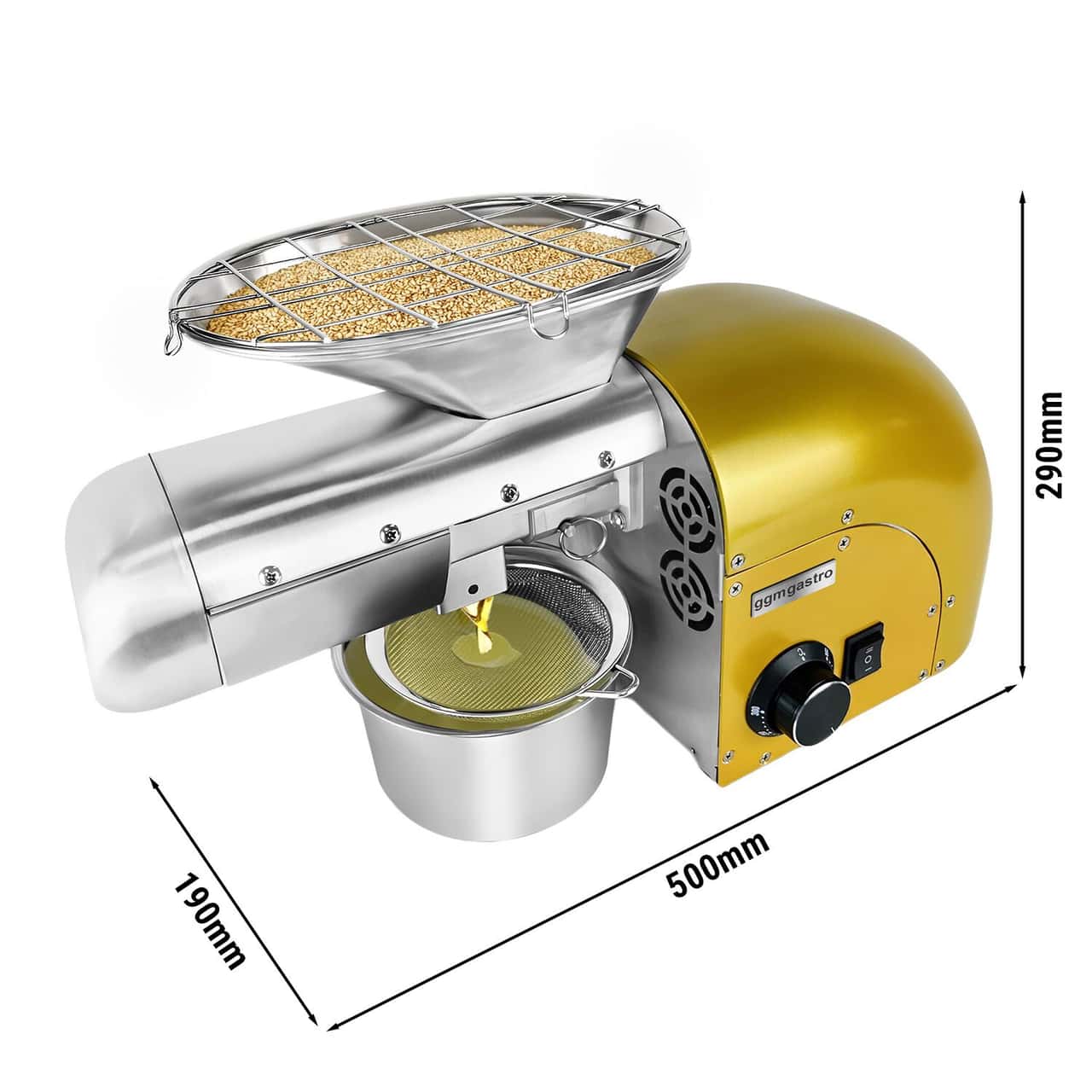 Elektrische Ölpresse - Gold - 1,8 kW