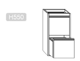 Schubladenblock PREMIUM - 2 Schubladen - Unterbaumodul 400x560mm - für ATK 600mm tief