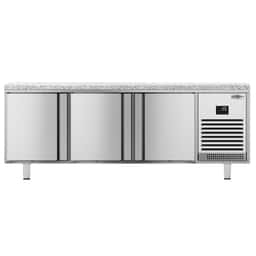 Bäckereikühltisch Premium PLUS - 2185x800mm - mit Durchreiche & Granitarbeitsplatte