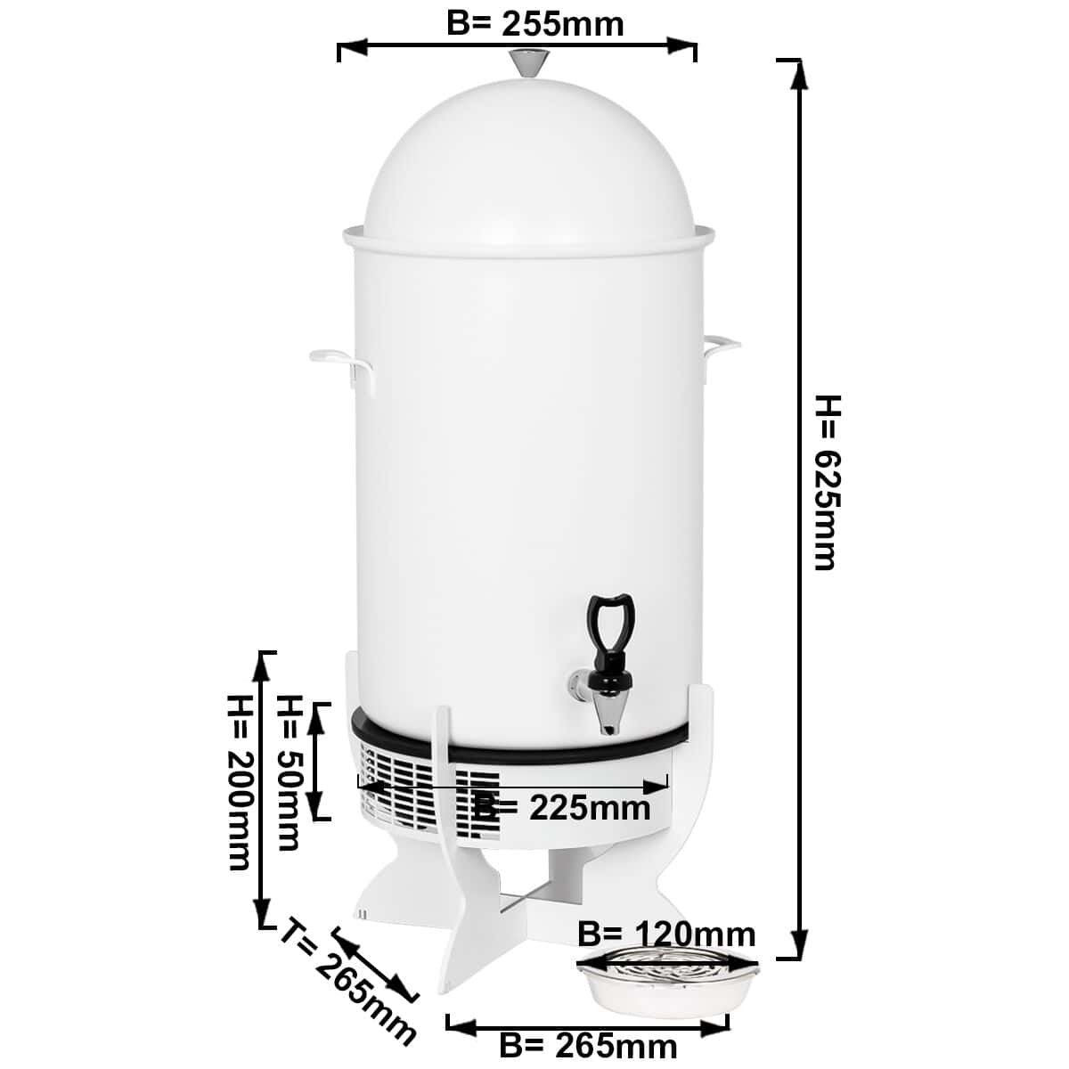 Heißgetränke-Dispenser - mit Induktion - Weiß