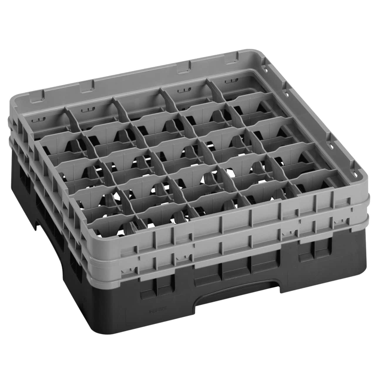 CAMBRO | CAMRACK® - Gläserspülkorb 1/1 - 25 Fächer - mit 2 Extender - 500x500mm - Schwarz