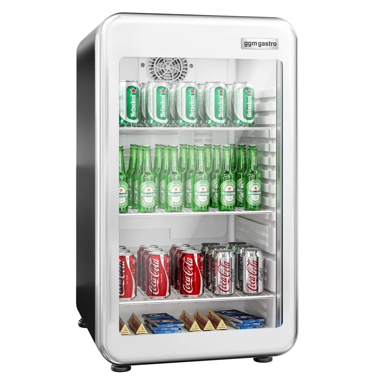 Minibar-Kühlschrank - 500mm - 120 Liter - 1 Glastür & LED-Beleuchtung