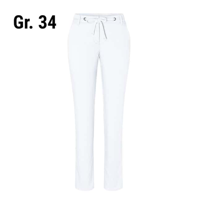 KARLOWSKY | Damen Chinohose Modern-Stretch - Weiß - Größe: 34