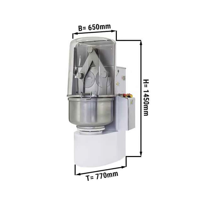 Bäckerei-Teigknetmaschine - 80 Liter / 60 kg - 2 Geschwindigkeiten - mit verlängerten Armen